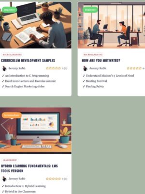 A sample of what training programs can be created.